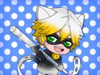 Chibi DottedGirl Coloring Book background