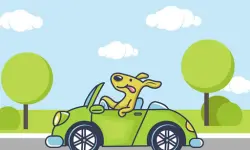 Animal Happy Drive Coloring image