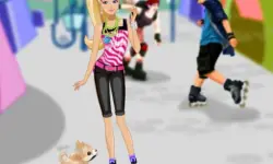 Barbie on roller skates image