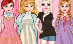 Princess Paper Doll Style Dress Up image