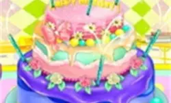 Little Girl Birthday Cake image