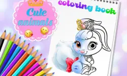 Cute Animals Coloring Book image