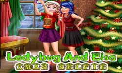Ladybug And Elsa Xmas Selfie image