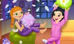 Crazy Pillow Fight Sleepover Party image