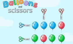 Balloons and scissors image