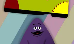 Grimace vs giant clown shoes image