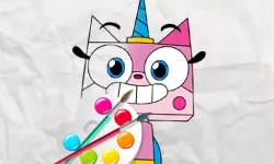 Unicorn Kitty Coloring Book image