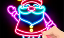 Draw Glow Christmas - Draw  amp;amp; Color image