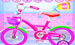 Girl Bike Fix Washing Salon image