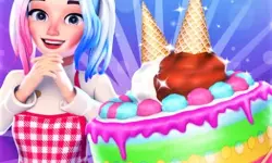 Cute Doll Cooking Cakes image