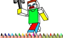 BTS Minecraft Coloring image