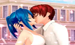 Anime High School Couple Makeover image