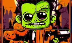 Franky  amp;amp; Vampire Halloween Puzzle image