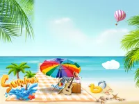 Summer Beach Slide background