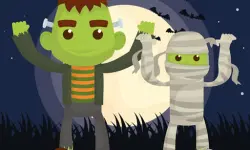 Vampires And Frankenstein Coloring image