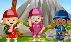 Kids Camping Hidden Stars image