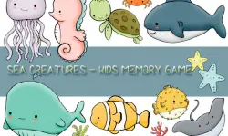 Kids Memory Sea Creatures image