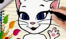 Talking Angela Coloring Book image