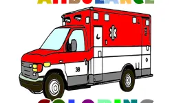 Ambulance Trucks Coloring Pages image