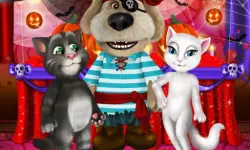 Talking Tom And Angela Halloween Party image