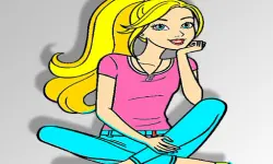 Barbie Coloring Game image