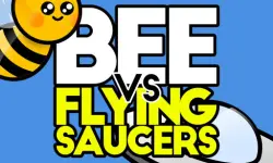 Bee vs flying saucers image