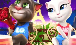 Talking Tom and Angela Coloring image