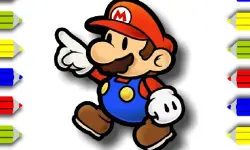 BTS Mario Coloring image