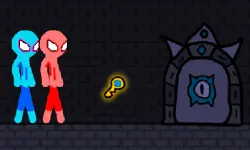 Red and Blue Stickman Rope image