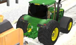 Chained Tractor Towing Train image