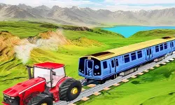 Chain tractor train towing game image