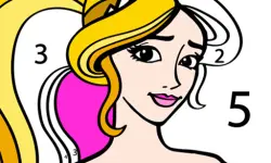 Princess Coloring By Number image