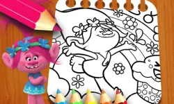 Les Trolls Coloring Book image